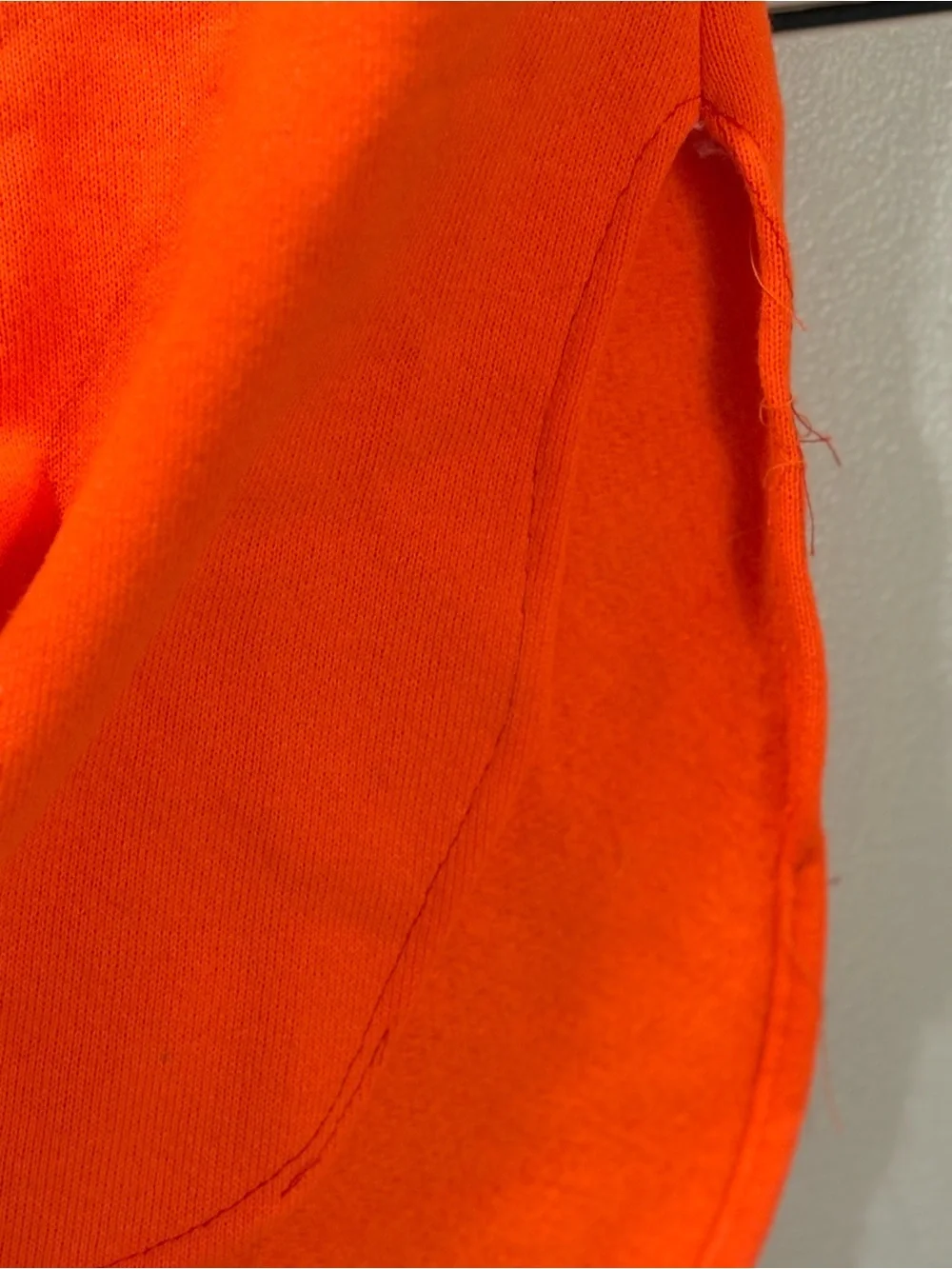 Vintage 90s Kidcore Orange Fleece Sleep Gown / Lounge Dress - Size Medium